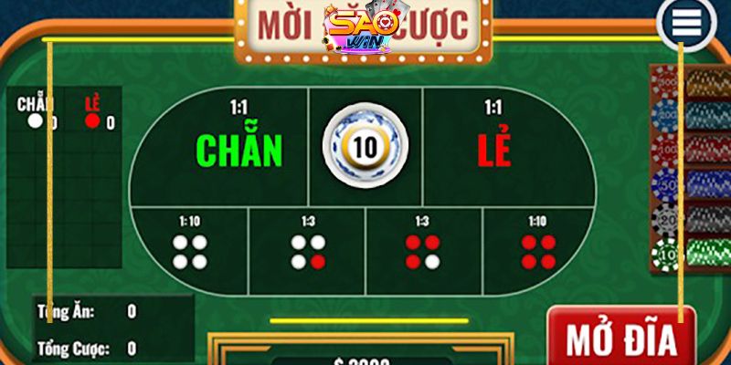 Xóc đĩa Saowin 2 Giao diện dễ hiểu, dễ chơi